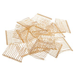 Max 20 Pieces DIY Metal Hair Clips Side Comb 12 Teeth Bridal Accessories Gold
