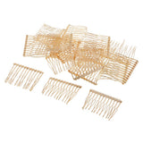Max 20 Pieces DIY Metal Hair Clips Side Comb 12 Teeth Bridal Accessories Gold