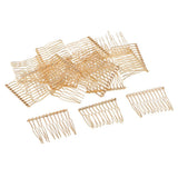 Max 20 Pieces DIY Metal Hair Clips Side Comb 12 Teeth Bridal Accessories Gold