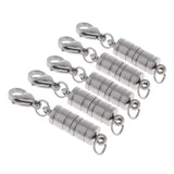 Maxbell 5 Pieces Magnetic Connector Fasteners Buckle Lobster Clasps Jewelry Making Findings Accessories Supplies for DIY Bracelet Necklace - 3.5cm Long