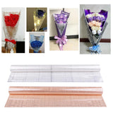 Max 20Sheet Clear Plastic Cellophane Wrap Roll Gift Flower Arts Crafts White