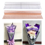 Max 20Sheet Clear Plastic Cellophane Wrap Roll Gift Flower Arts Crafts White