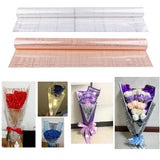 Max 20Sheet Clear Plastic Cellophane Wrap Roll Gift Flower Arts Crafts White