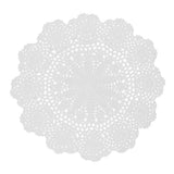 Max Round Shapes White Crochet Cotton Lace Doily Table Placemats Doilies Cup Mat