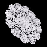 Max Round Shapes White Crochet Cotton Lace Doily Table Placemats Doilies Cup Mat