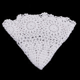 Max Round Shapes White Crochet Cotton Lace Doily Table Placemats Doilies Cup Mat