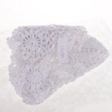 Max Round Shapes White Crochet Cotton Lace Doily Table Placemats Doilies Cup Mat