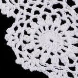 Max Round Shapes White Crochet Cotton Lace Doily Table Placemats Doilies Cup Mat