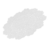 Max Round Shapes White Crochet Cotton Lace Doily Table Placemats Doilies Cup Mat