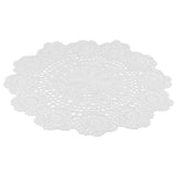 Max Round Shapes White Crochet Cotton Lace Doily Table Placemats Doilies Cup Mat