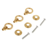 Maxbell 3 sets Screw Cabinet Cupboard Dresser Ring Pull Drawer Pull Handle  golden