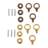 Maxbell 3 sets Screw Cabinet Cupboard Dresser Ring Pull Drawer Pull Handle  golden