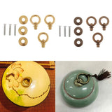 Maxbell 3 sets Screw Cabinet Cupboard Dresser Ring Pull Drawer Pull Handle  golden