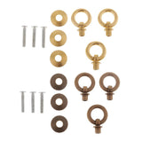 Maxbell 3 sets Screw Cabinet Cupboard Dresser Ring Pull Drawer Pull Handle  golden