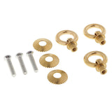 Maxbell 3 sets Screw Cabinet Cupboard Dresser Ring Pull Drawer Pull Handle  golden