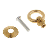 Maxbell 3 sets Screw Cabinet Cupboard Dresser Ring Pull Drawer Pull Handle  golden
