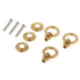 Maxbell 3 sets Screw Cabinet Cupboard Dresser Ring Pull Drawer Pull Handle  golden