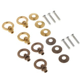 Maxbell 3 sets Screw Cabinet Cupboard Dresser Ring Pull Drawer Pull Handle  golden