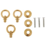 Maxbell 3 sets Screw Cabinet Cupboard Dresser Ring Pull Drawer Pull Handle  golden