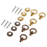 Maxbell 3 sets Screw Cabinet Cupboard Dresser Ring Pull Drawer Pull Handle  golden