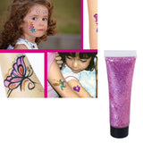 Maxbell Non-toxic Face & Body Glitter Glue Makeup Kid Costume Party Art Craft Pink