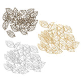 Maxbell 30Pcs Tibetan Silver Leaf Charms Pendants DIY earring hair accessory  gold