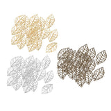 Maxbell 30Pcs Tibetan Silver Leaf Charms Pendants DIY earring hair accessory  gold