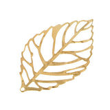 Maxbell 30Pcs Tibetan Silver Leaf Charms Pendants DIY earring hair accessory  gold
