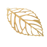 Maxbell 30Pcs Tibetan Silver Leaf Charms Pendants DIY earring hair accessory  gold