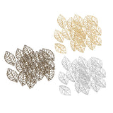 Maxbell 30Pcs Tibetan Silver Leaf Charms Pendants DIY earring hair accessory  gold