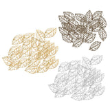 Maxbell 30Pcs Tibetan Silver Leaf Charms Pendants DIY earring hair accessory  gold
