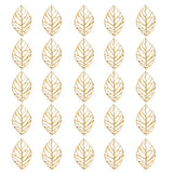 Maxbell 30Pcs Tibetan Silver Leaf Charms Pendants DIY earring hair accessory  gold