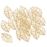 Maxbell 30Pcs Tibetan Silver Leaf Charms Pendants DIY earring hair accessory  gold