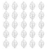 Maxbell 30Pcs Tibetan Silver Leaf Charms Pendants DIY earring hair accessory  silver