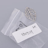 Maxbell 30Pcs Tibetan Silver Leaf Charms Pendants DIY earring hair accessory  silver