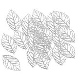 Maxbell 30Pcs Tibetan Silver Leaf Charms Pendants DIY earring hair accessory  silver