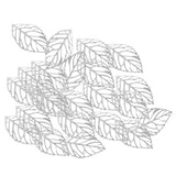 Maxbell 30Pcs Tibetan Silver Leaf Charms Pendants DIY earring hair accessory  silver
