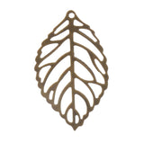 Maxbell 30Pcs Tibetan Silver Leaf Charms Pendants DIY earring hair accessory  bronze