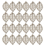 Maxbell 30Pcs Tibetan Silver Leaf Charms Pendants DIY earring hair accessory  bronze