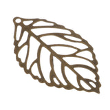 Maxbell 30Pcs Tibetan Silver Leaf Charms Pendants DIY earring hair accessory  bronze