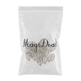 Maxbell 30Pcs Tibetan Silver Leaf Charms Pendants DIY earring hair accessory  bronze