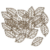 Maxbell 30Pcs Tibetan Silver Leaf Charms Pendants DIY earring hair accessory  bronze