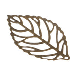Maxbell 30Pcs Tibetan Silver Leaf Charms Pendants DIY earring hair accessory  bronze