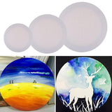 Max White round Blank Canvas Wooden Frame For Oil Acrylic Painting DIY 40cm