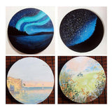 Max White round Blank Canvas Wooden Frame For Oil Acrylic Painting DIY 30cm