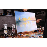 Max Blank White Canvas Board Wooden Frame For Oil Acrylic Painting 40x40cm