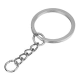 Maxbell 20x Split Key Chain Rings with Chain and Jump Rings Bulk for Crafts Platinum