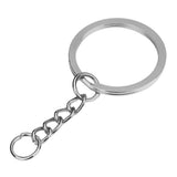 Maxbell 20x Split Key Chain Rings with Chain and Jump Rings Bulk for Crafts Platinum