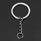 Maxbell 20x Split Key Chain Rings with Chain and Jump Rings Bulk for Crafts Platinum