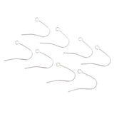 Maxbell 925 Pure Silver French Earring Ear Wire Hooks Dangle Earring 8 Pieces Thick